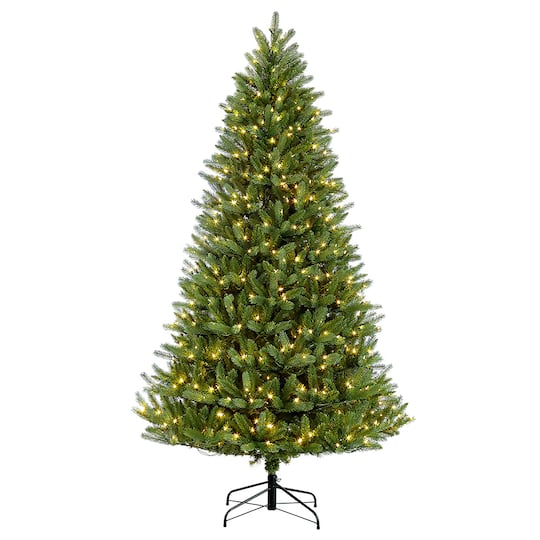 9ft. Pre-Lit Glacier Fir Artificial Christmas Tree, Clear Lights